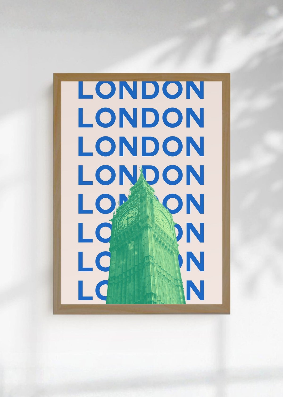 Cuadro Decorativo Travel, Londres Big Ben, UK, Azul Verde