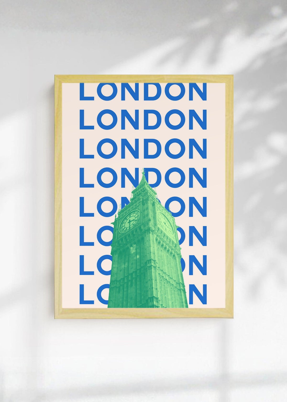 Cuadro Decorativo Travel, Londres Big Ben, UK, Azul Verde