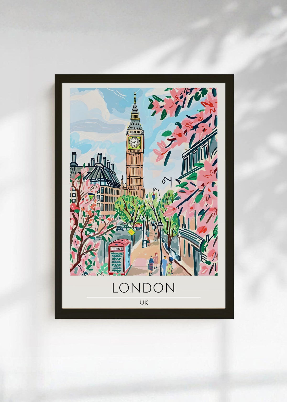 Cuadro Decorativo Travel, Londres, UK, Ilustración Big Ben