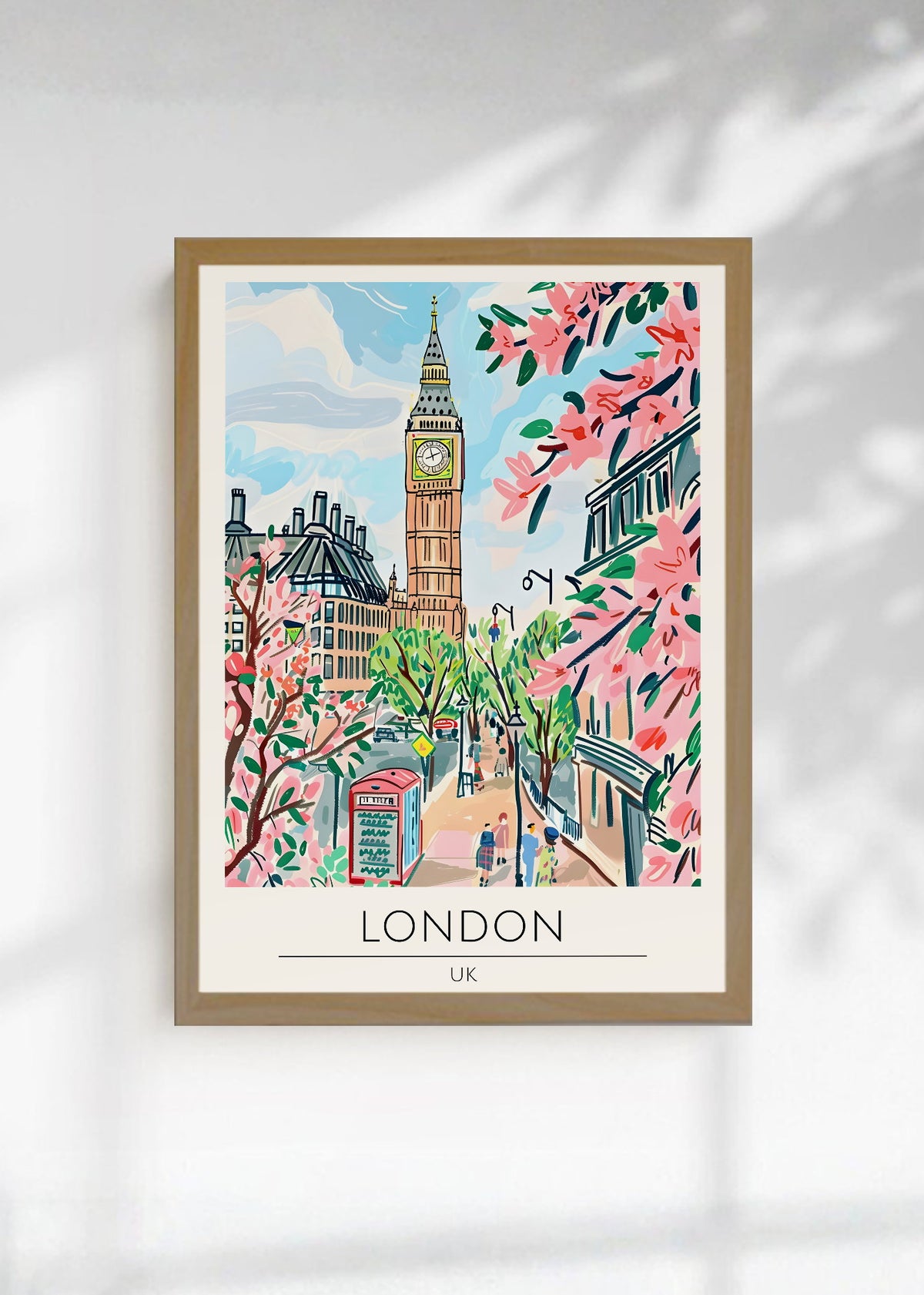 Cuadro Decorativo Travel, Londres, UK, Ilustración Big Ben