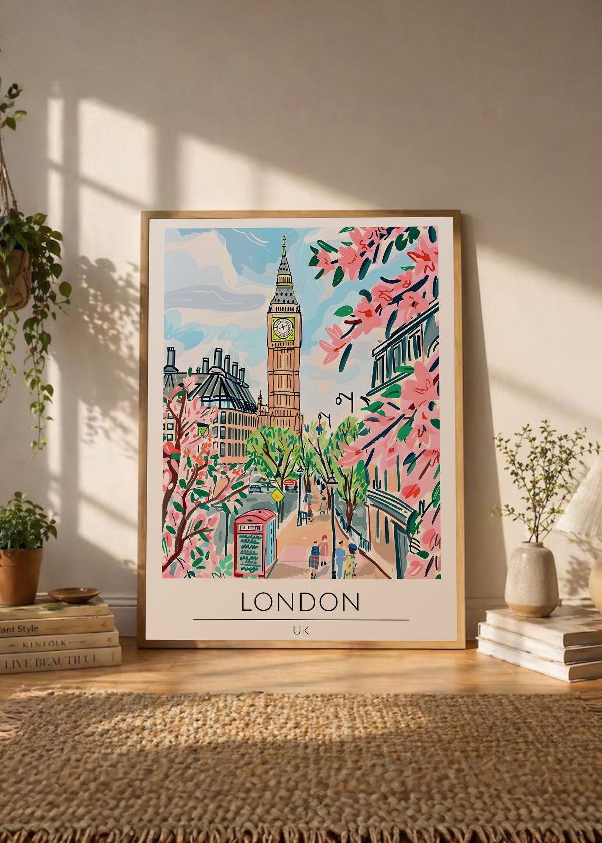 Cuadro Decorativo Travel, Londres, UK, Ilustración Big Ben