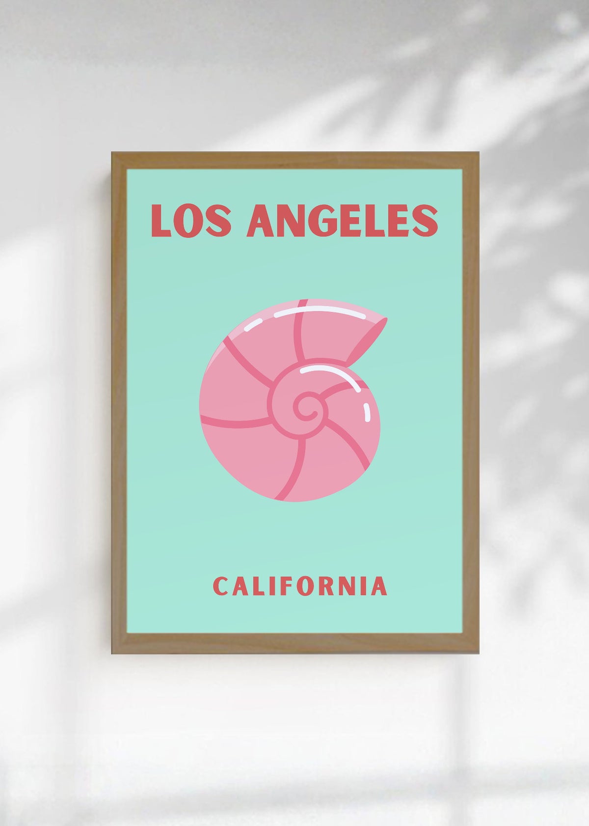 Cuadro Decorativo Travel, Los Ángeles, California, Caracol Menta