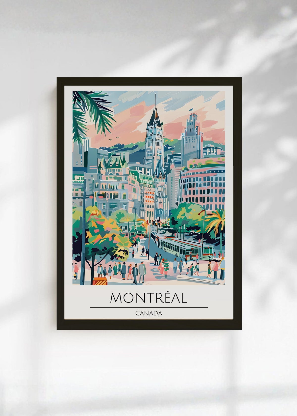 Cuadro Decorativo Travel, Montreal, Canada, Ilustración Ciudad