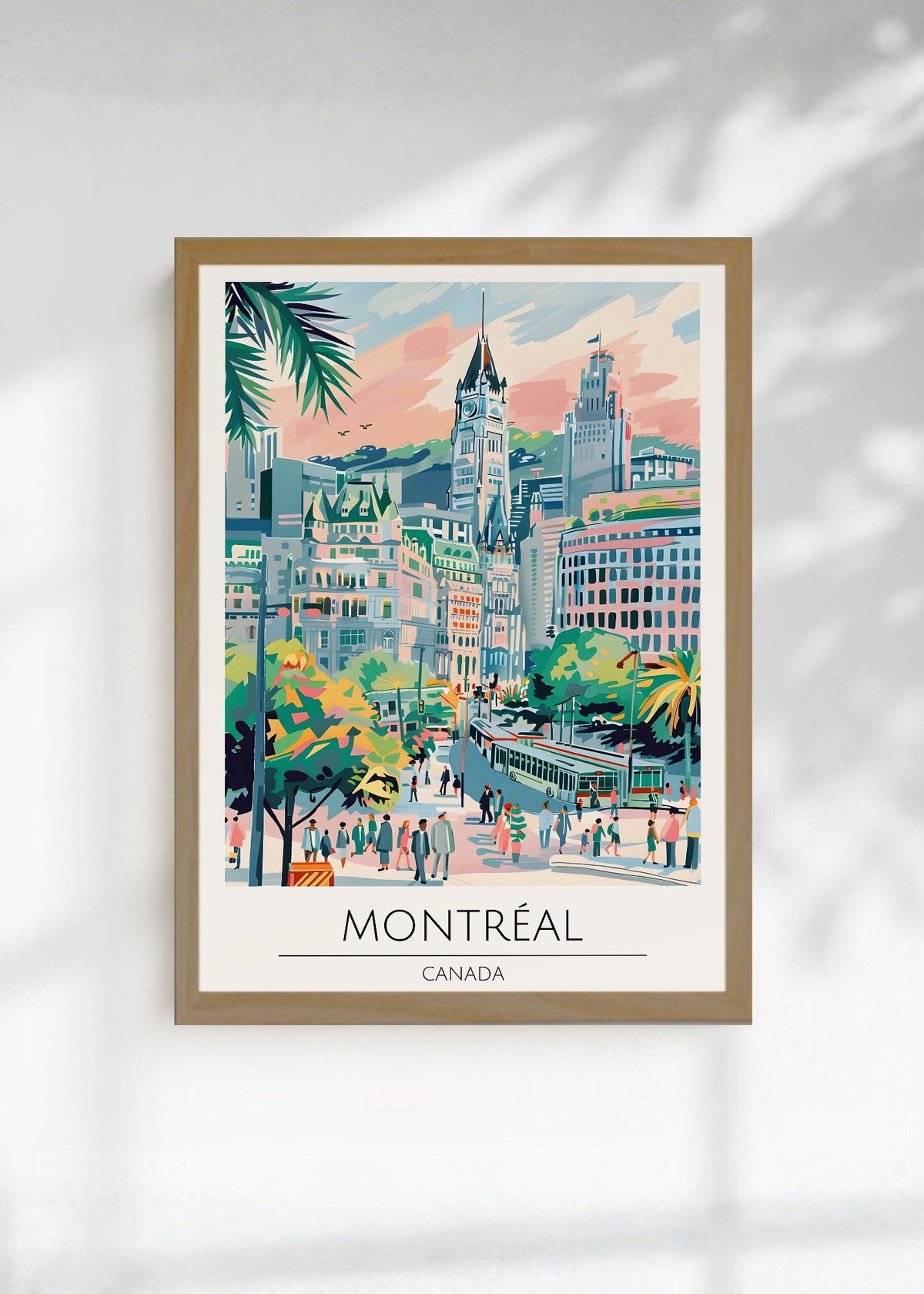 Cuadro Decorativo Travel, Montreal, Canada, Ilustración Ciudad