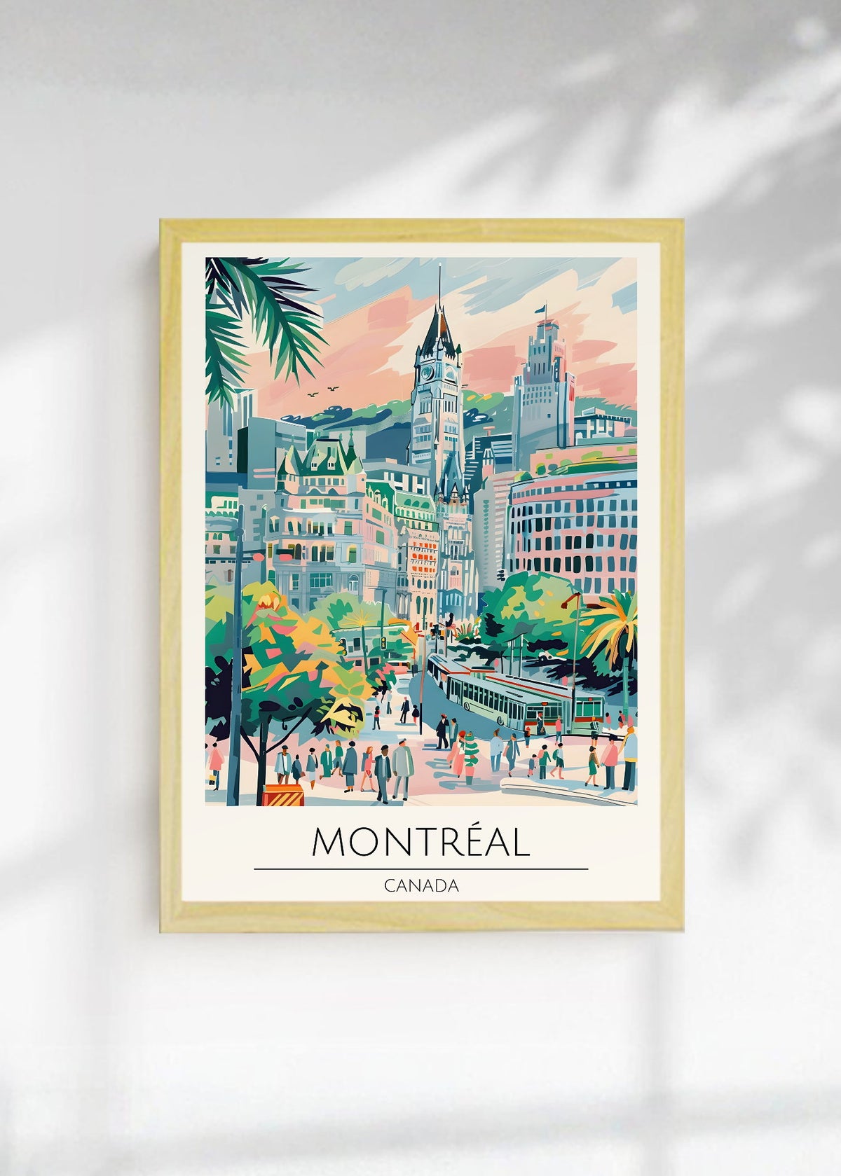 Cuadro Decorativo Travel, Montreal, Canada, Ilustración Ciudad