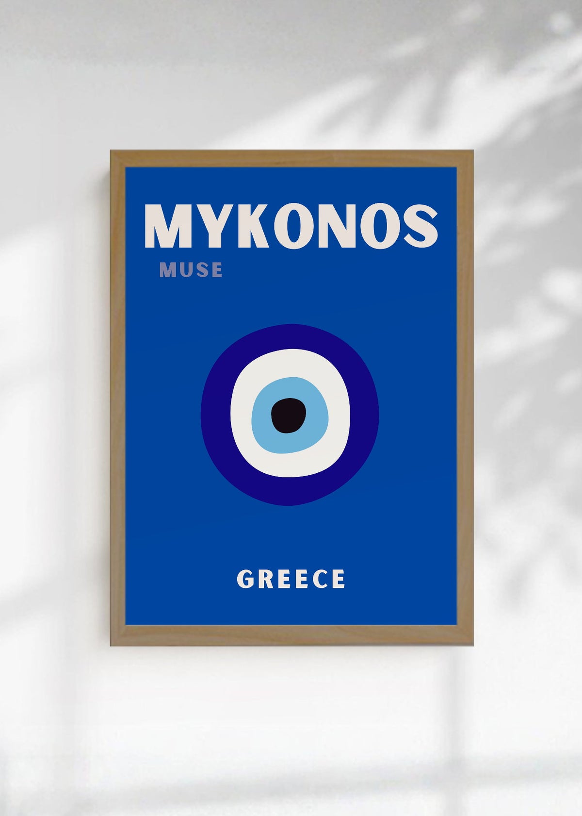 Cuadro Decorativo Travel, Mykonos, Grecia, Ojo Turco Azul Marino