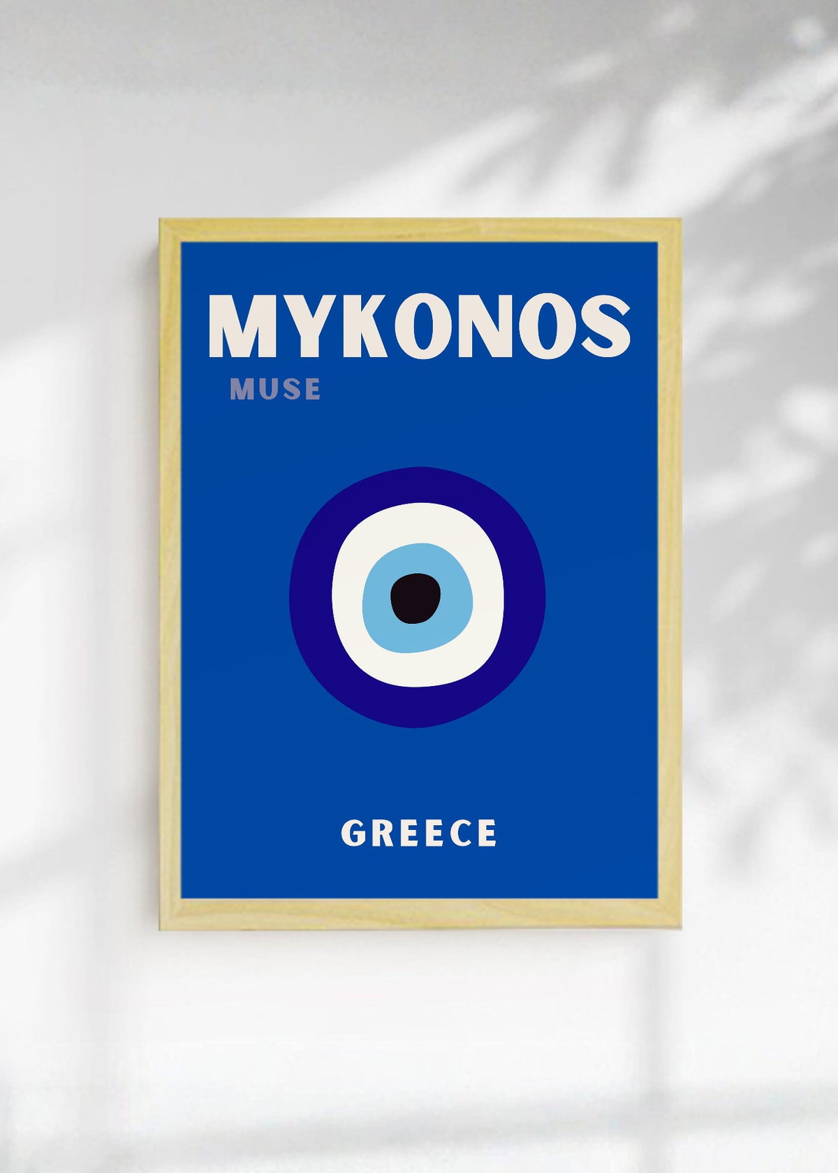 Cuadro Decorativo Travel, Mykonos, Grecia, Ojo Turco Azul Marino