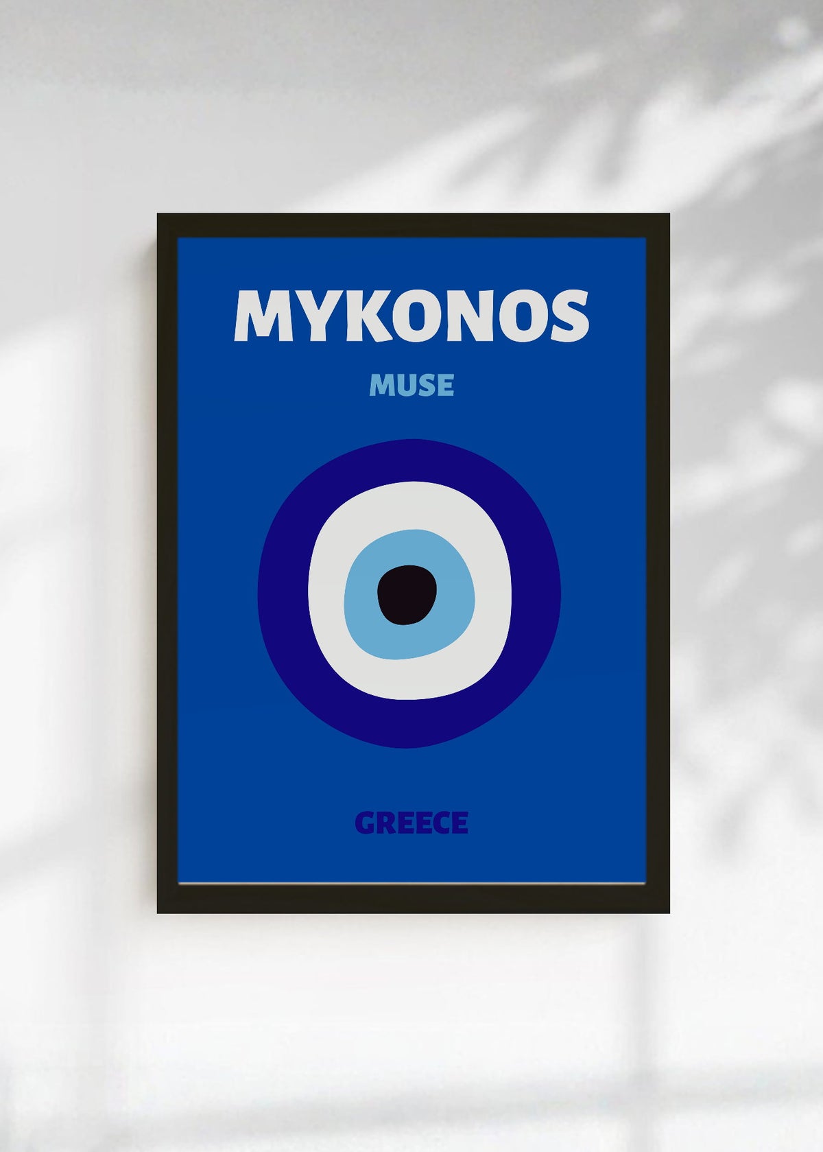 Cuadro Decorativo Travel, Mykonos, Grecia, Ojo Turco Azul