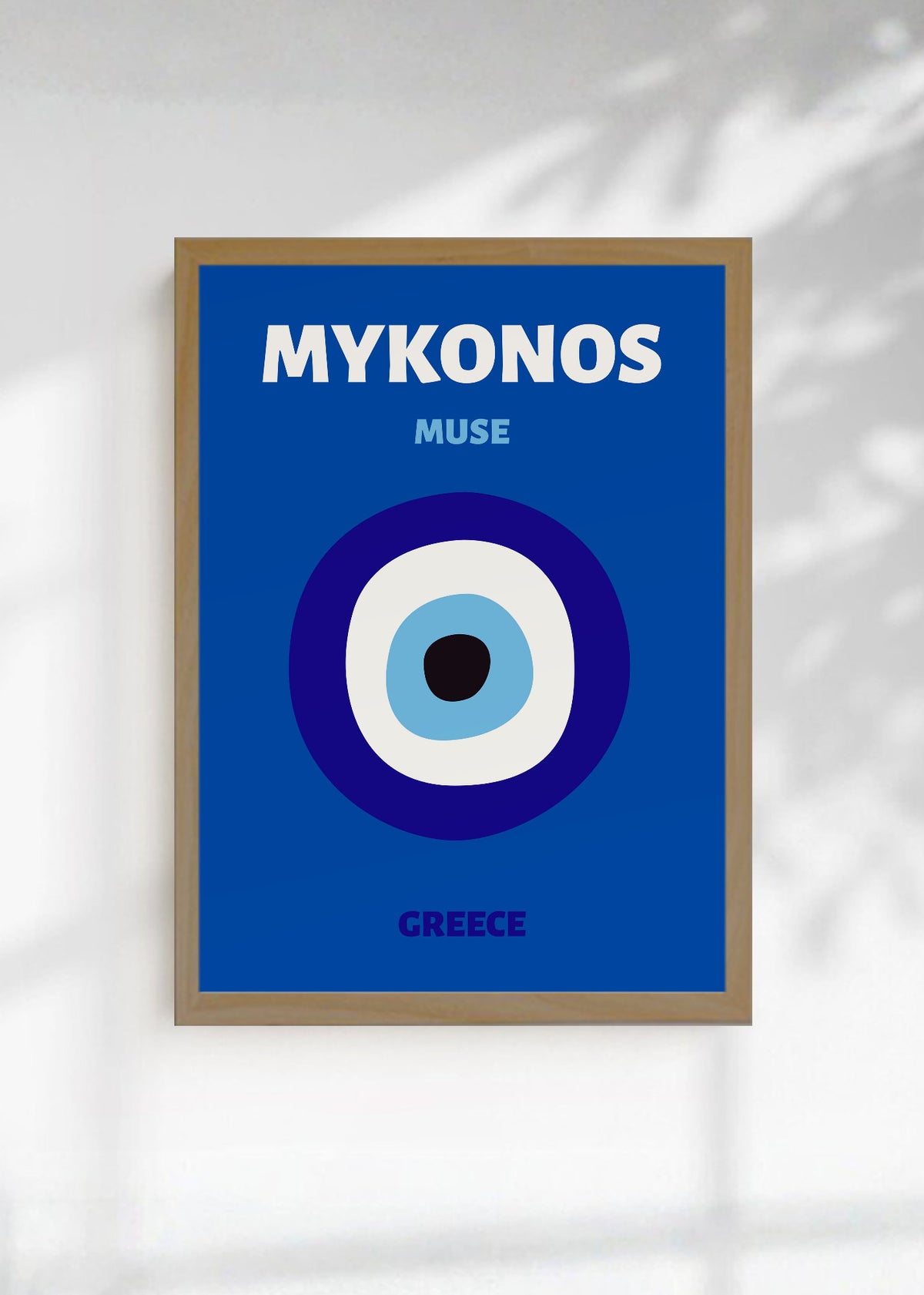 Cuadro Decorativo Travel, Mykonos, Grecia, Ojo Turco Azul