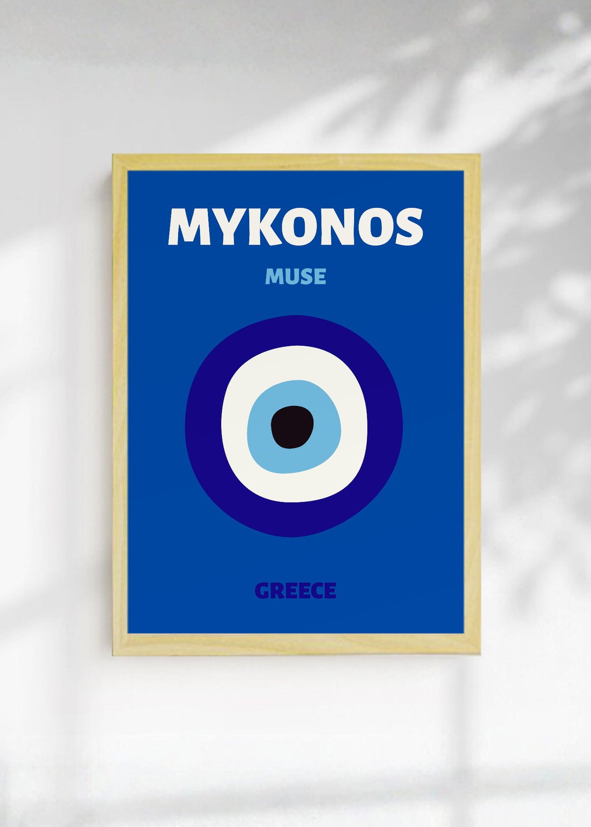 Cuadro Decorativo Travel, Mykonos, Grecia, Ojo Turco Azul