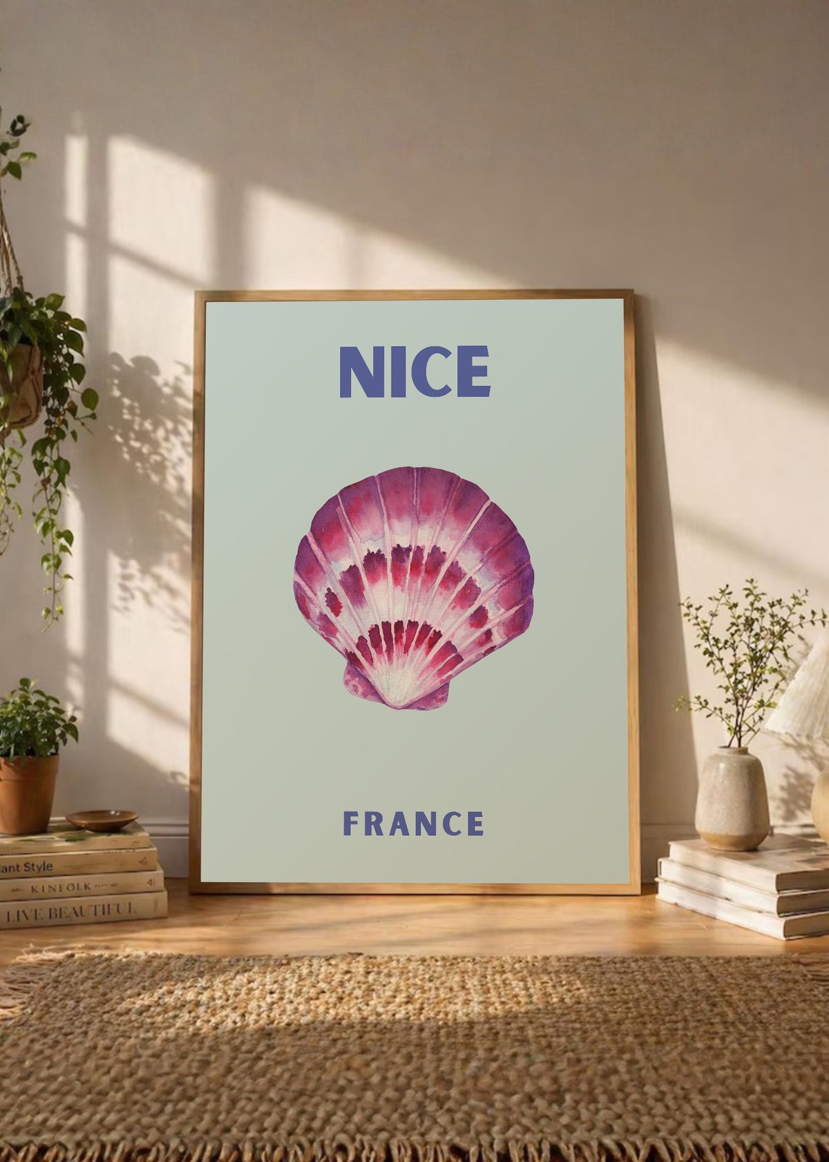 Cuadro Decorativo Travel, Niza, Francia, Caracol Celeste