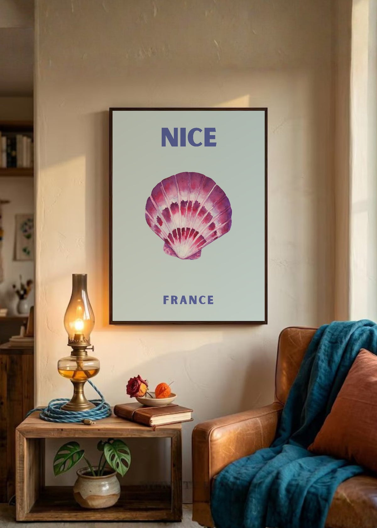 Cuadro Decorativo Travel, Niza, Francia, Caracol Celeste