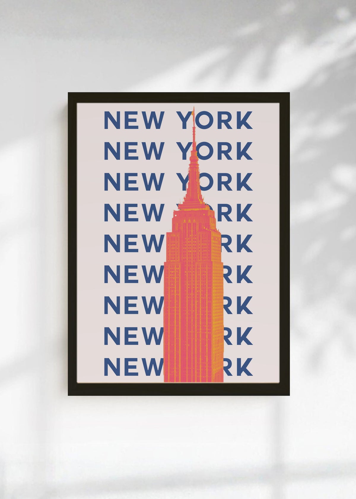 Cuadro Decorativo Travel, Nueva York Empire State, USA, Naranja