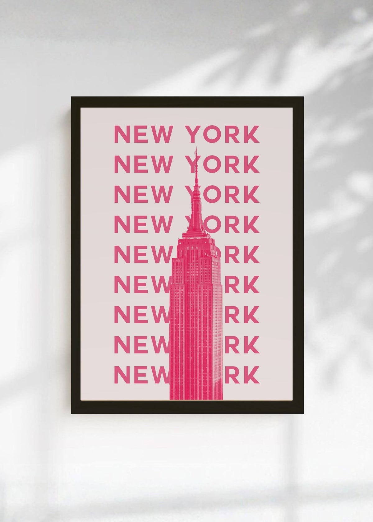 Cuadro Decorativo Travel, Nueva York Empire State, USA, Rosa