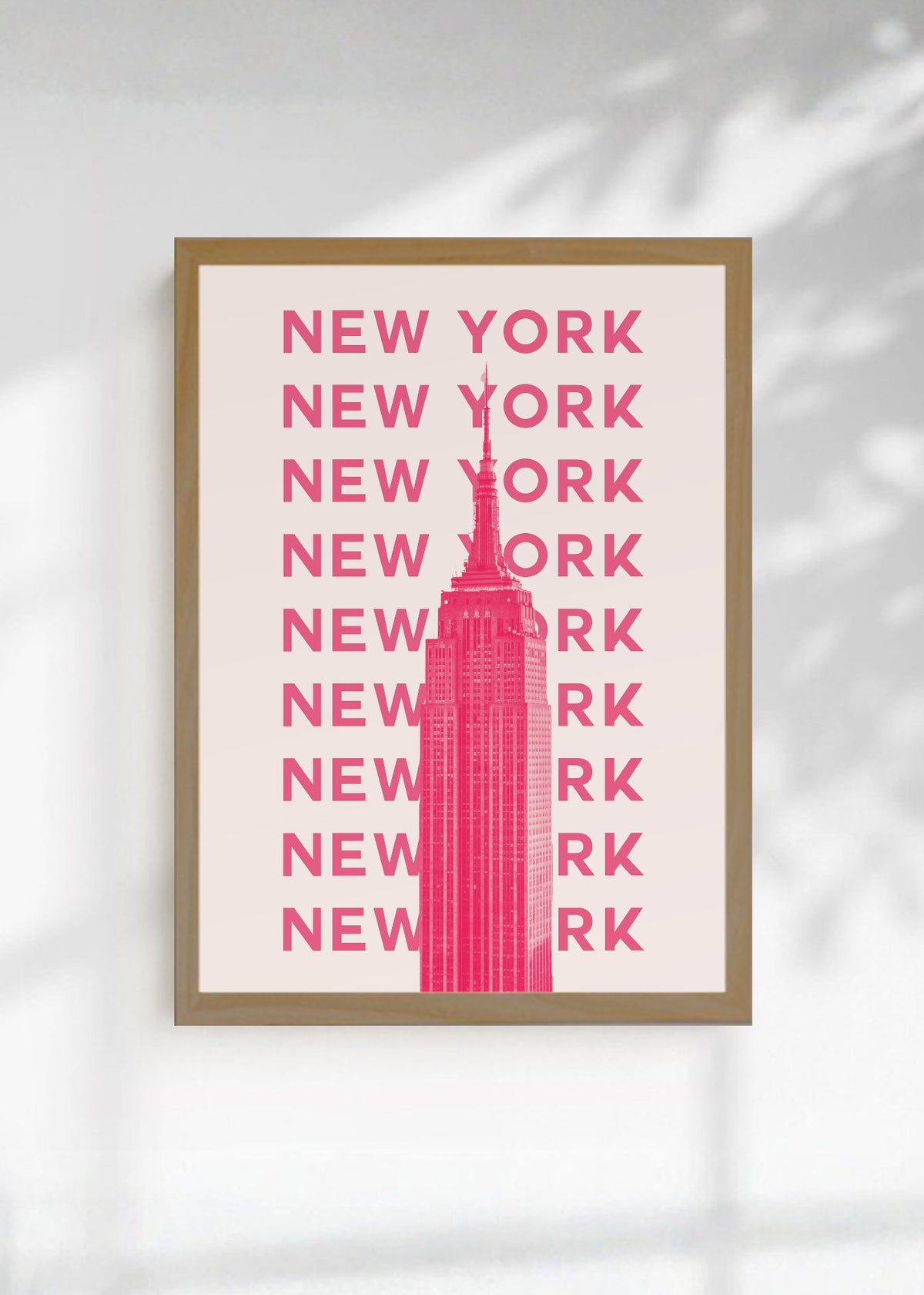 Cuadro Decorativo Travel, Nueva York Empire State, USA, Rosa