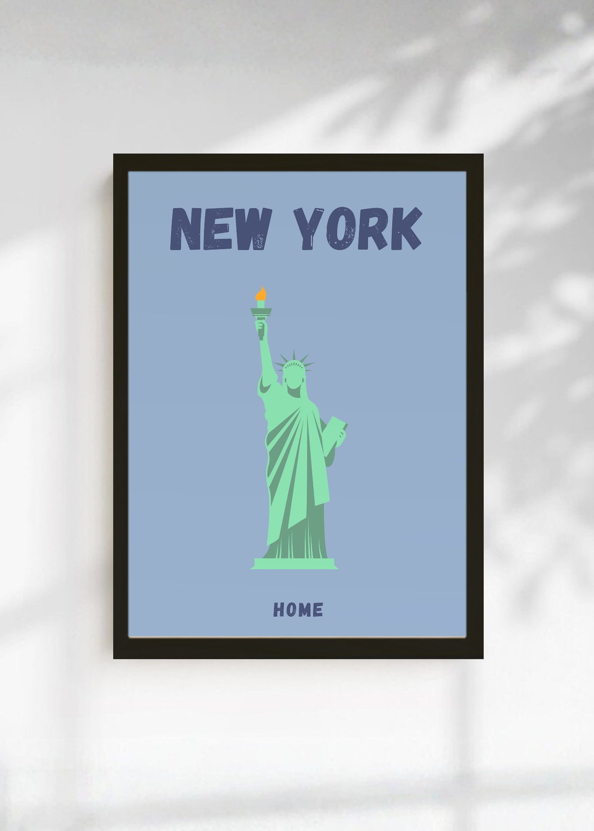 Cuadro Decorativo Travel, Nueva York Estatua Libertad, USA, Celeste