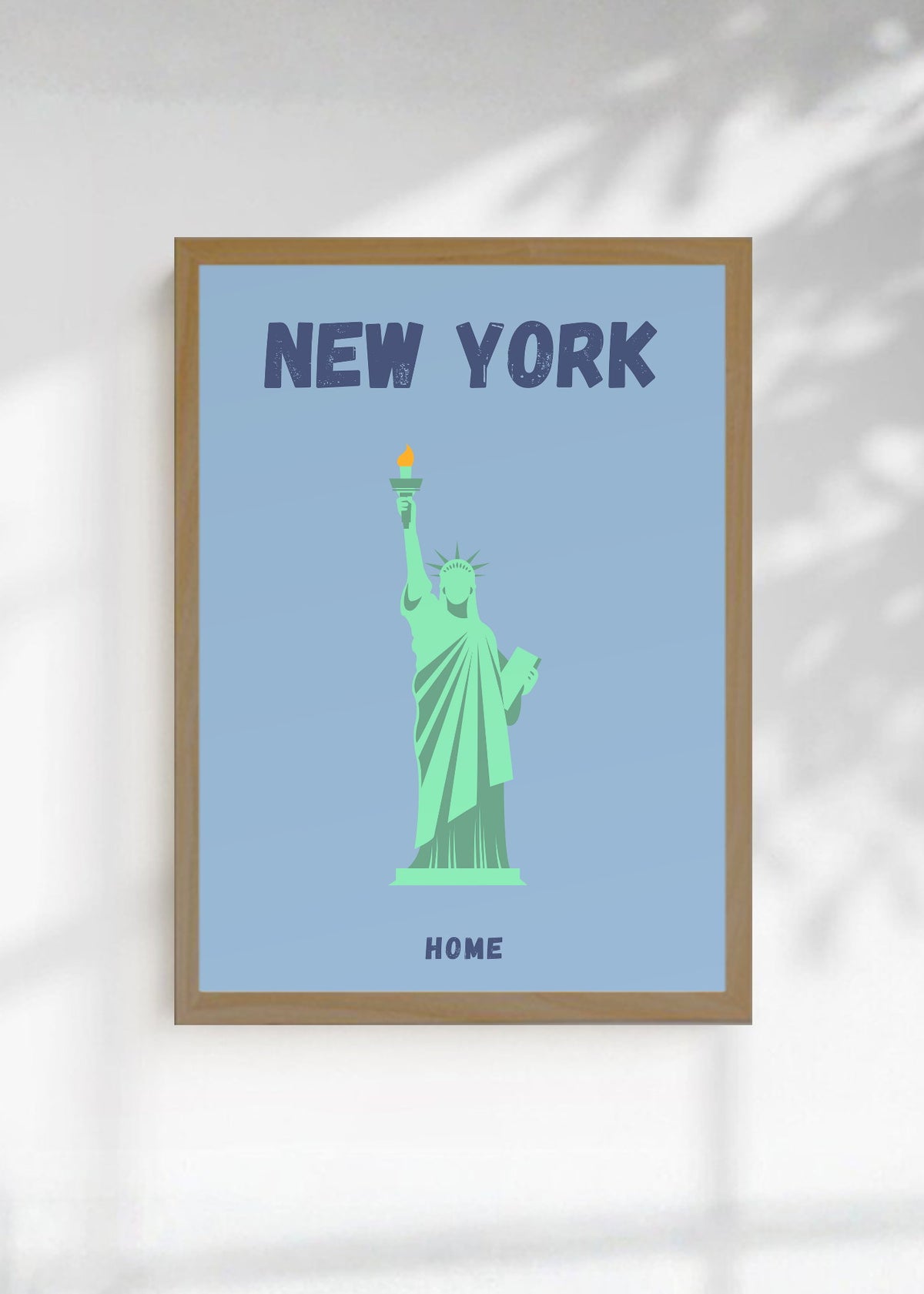 Cuadro Decorativo Travel, Nueva York Estatua Libertad, USA, Celeste