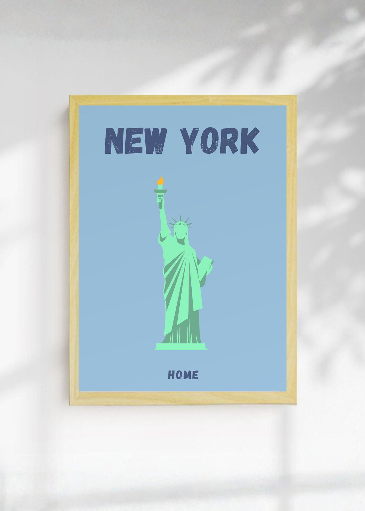 Cuadro Decorativo Travel, Nueva York Estatua Libertad, USA, Celeste