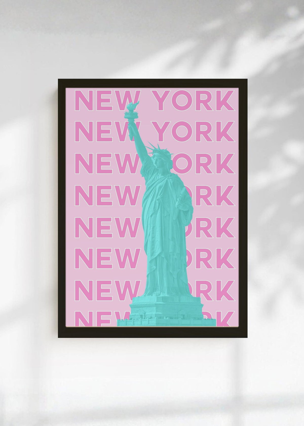 Cuadro Decorativo Travel, Nueva York Estatua Libertad, USA, Rosa