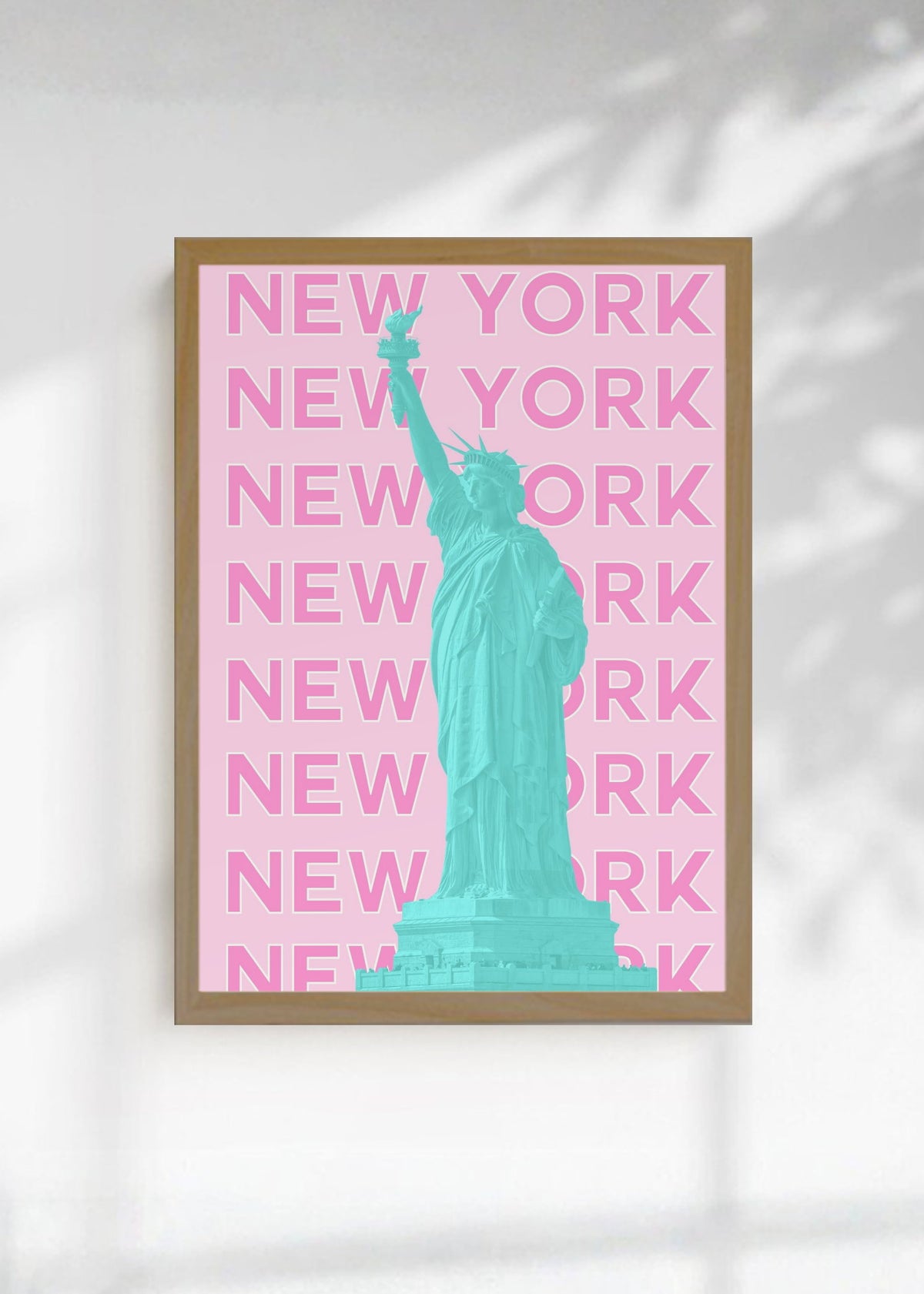 Cuadro Decorativo Travel, Nueva York Estatua Libertad, USA, Rosa