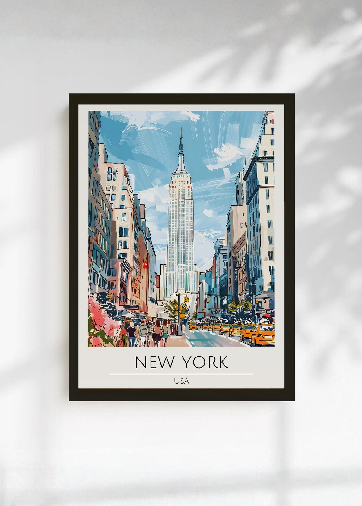 Cuadro Decorativo Travel, Nueva York, USA, Ilustración Flatiron