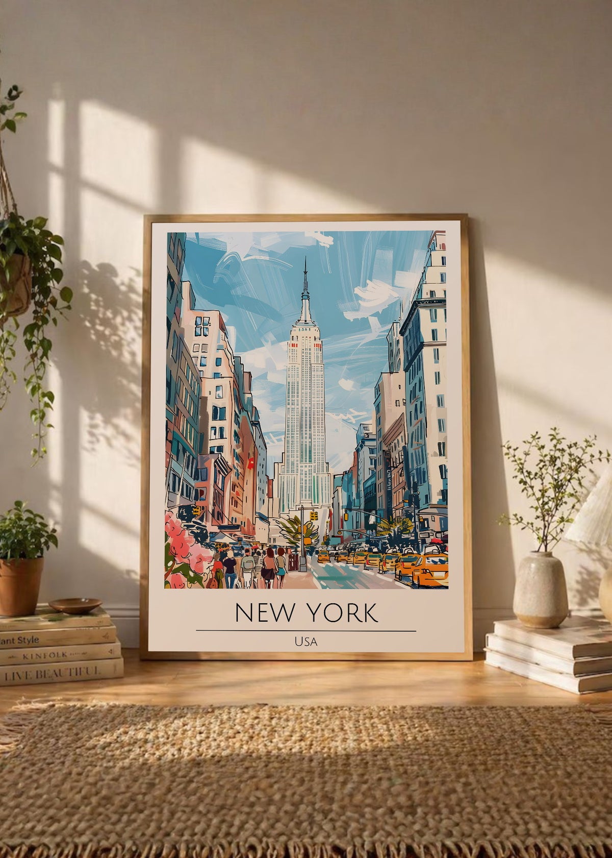 Cuadro Decorativo Travel, Nueva York, USA, Ilustración Flatiron