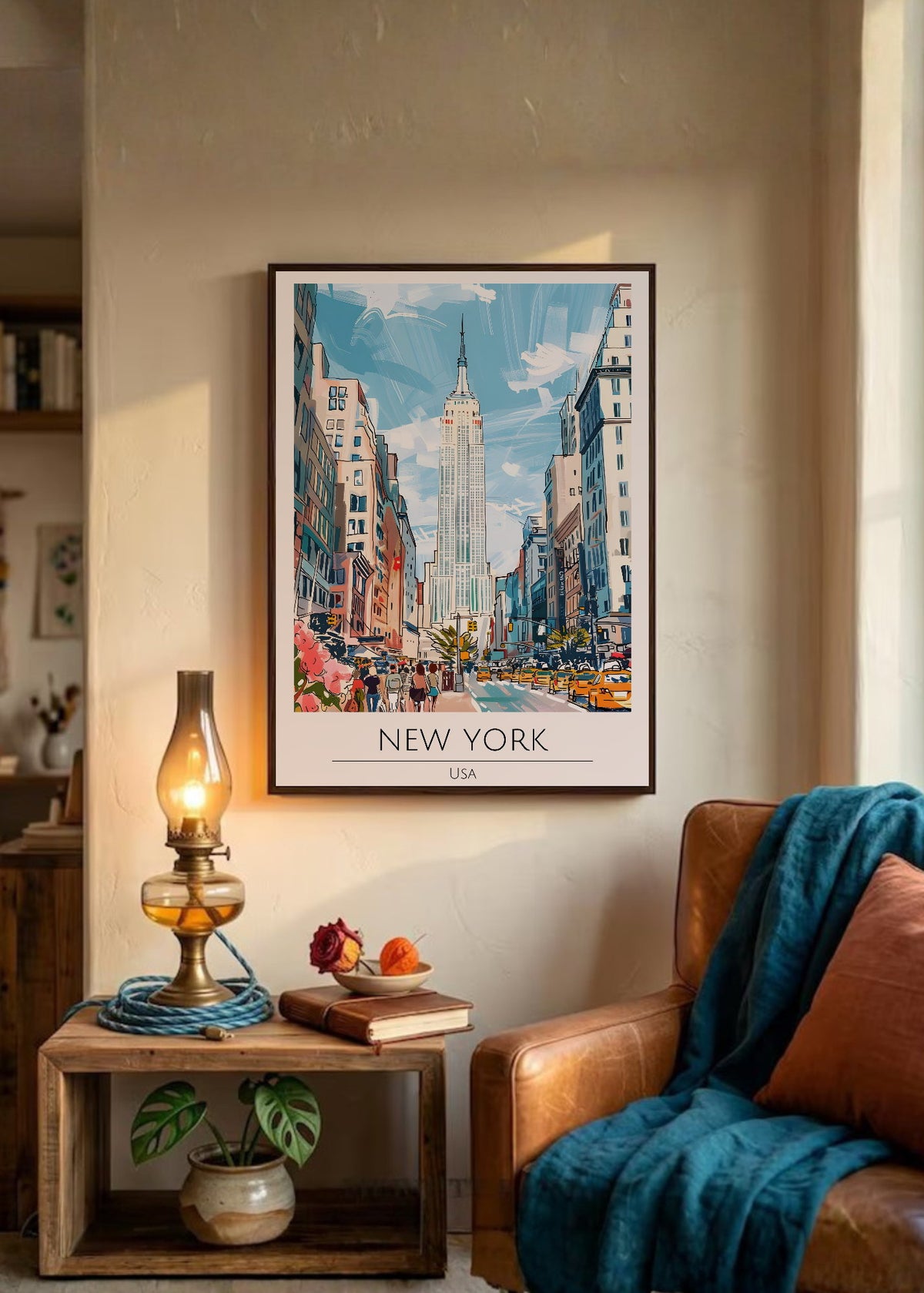 Cuadro Decorativo Travel, Nueva York, USA, Ilustración Flatiron