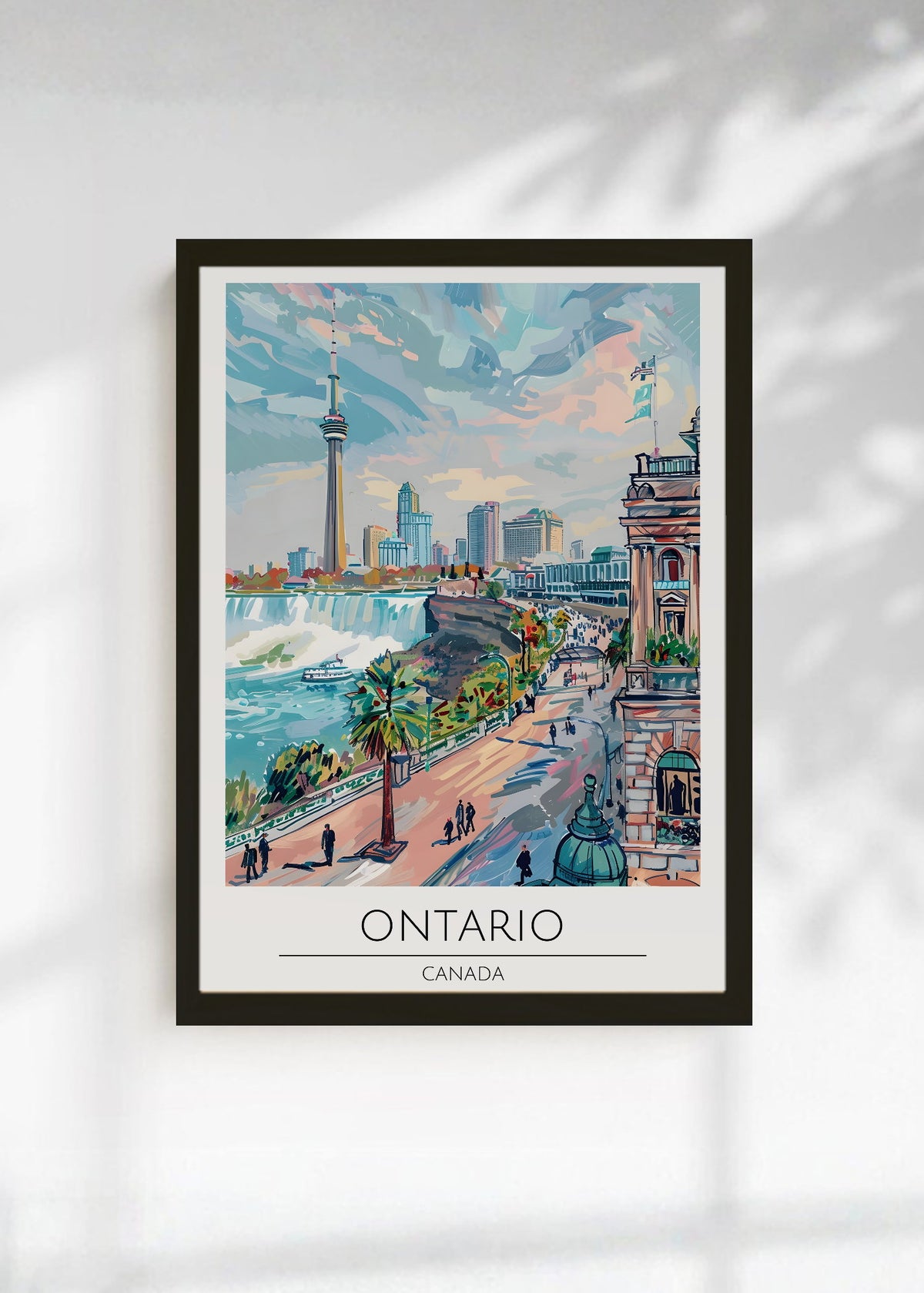 Cuadro Decorativo Travel, Ontario Canada, Ilustración Ciudad