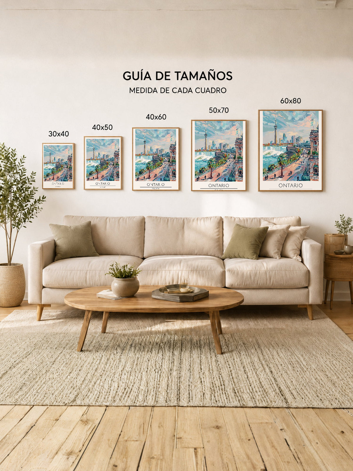 Cuadro Decorativo Travel, Ontario Canada, Ilustración Ciudad