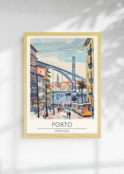 Cuadro Decorativo Travel, Oporto, Portugal, Ilustración Puente