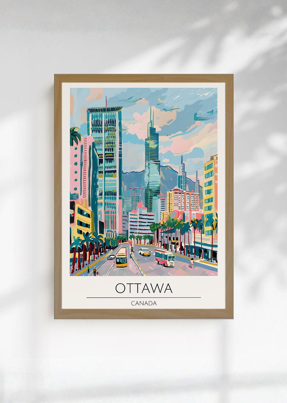 Cuadro Decorativo Travel, Ottawa, Canada, Ilustración Ciudad
