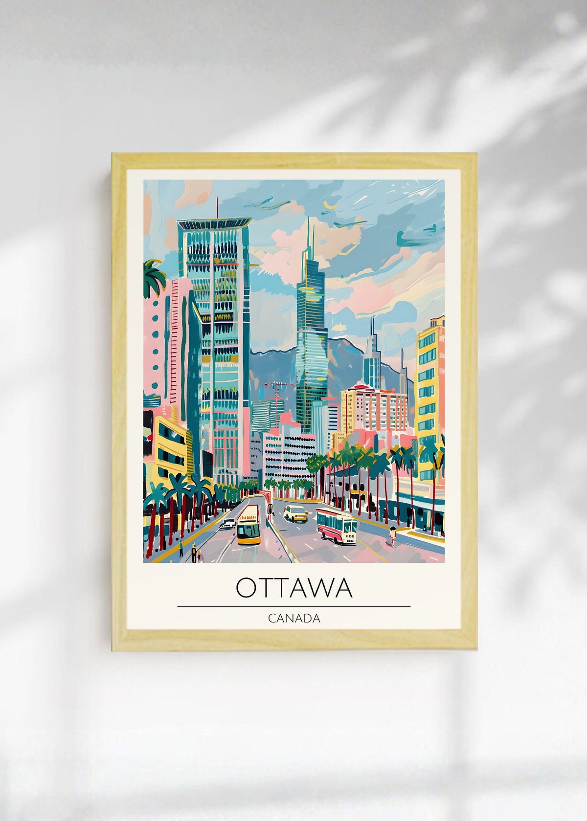 Cuadro Decorativo Travel, Ottawa, Canada, Ilustración Ciudad