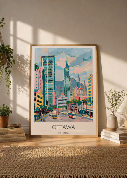 Cuadro Decorativo Travel, Ottawa, Canada, Ilustración Ciudad