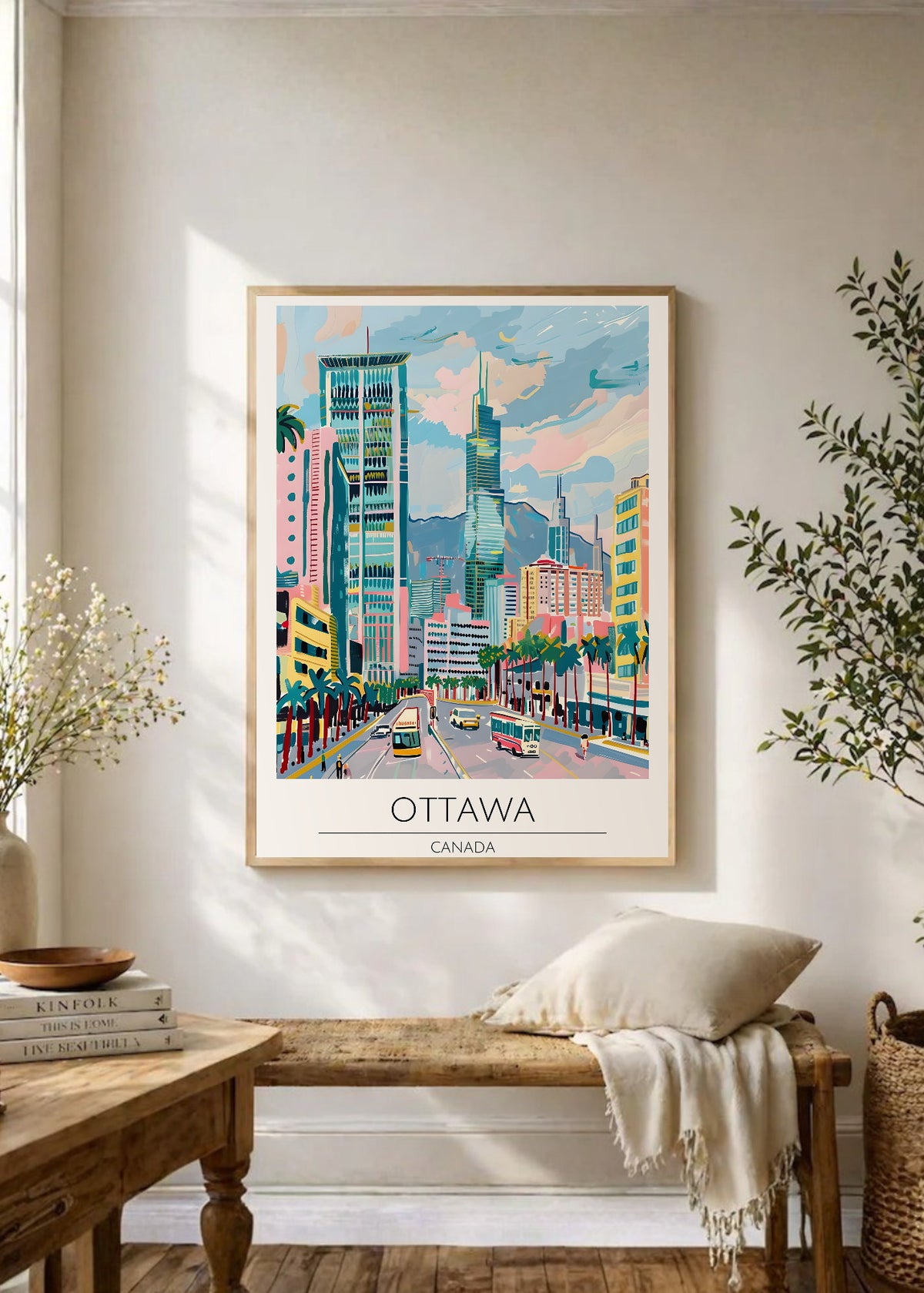 Cuadro Decorativo Travel, Ottawa, Canada, Ilustración Ciudad