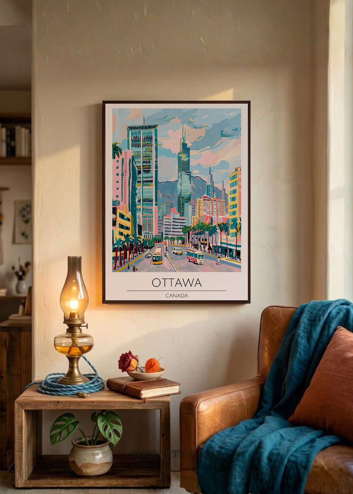 Cuadro Decorativo Travel, Ottawa, Canada, Ilustración Ciudad