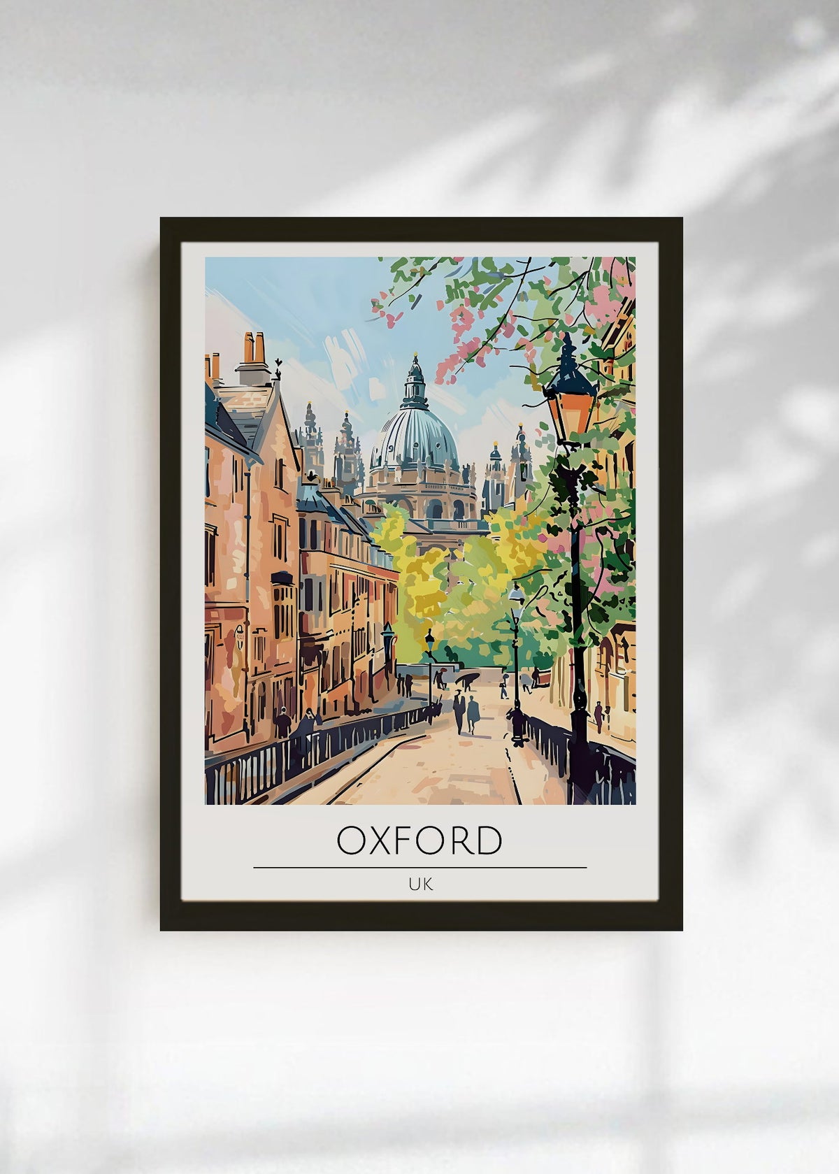 Cuadro Decorativo Travel, Oxford, UK, Ilustración Calle