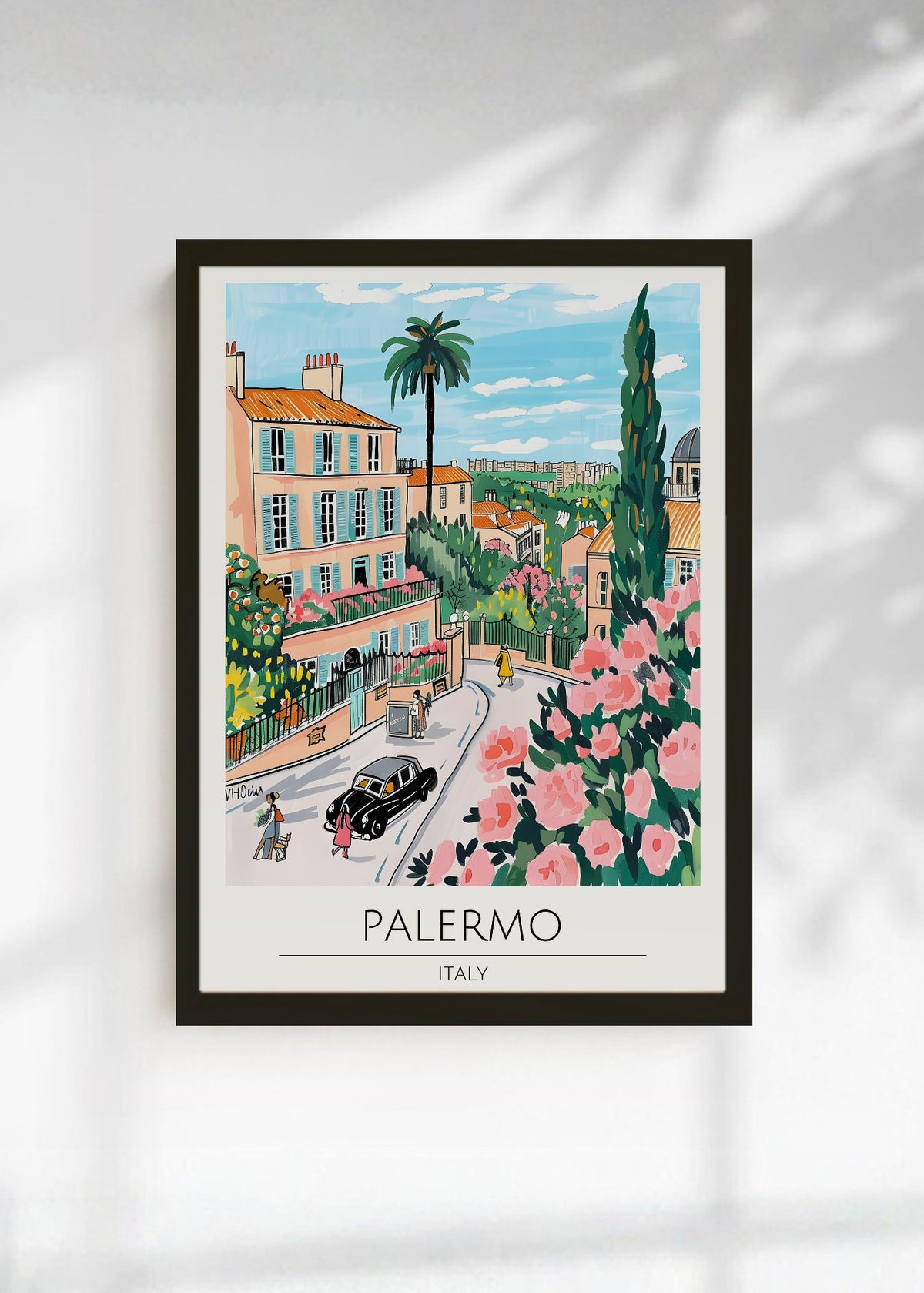 Cuadro Decorativo Travel, Palermo, Italia, Ilustración Ciudad