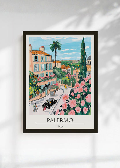 Cuadro Decorativo Travel, Palermo, Italia, Ilustración Ciudad