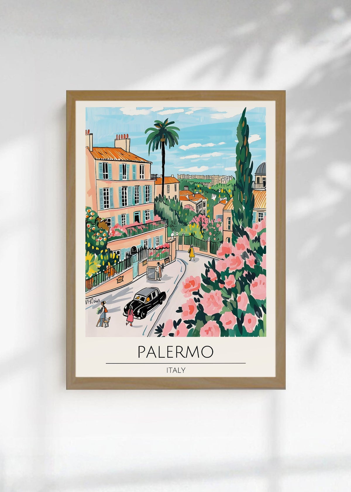 Cuadro Decorativo Travel, Palermo, Italia, Ilustración Ciudad