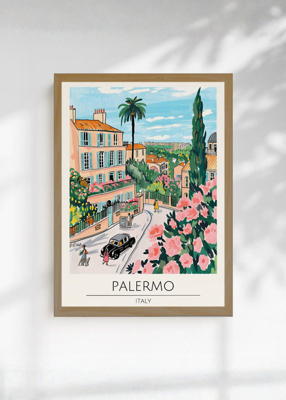 Cuadro Decorativo Travel, Palermo, Italia, Ilustración Ciudad