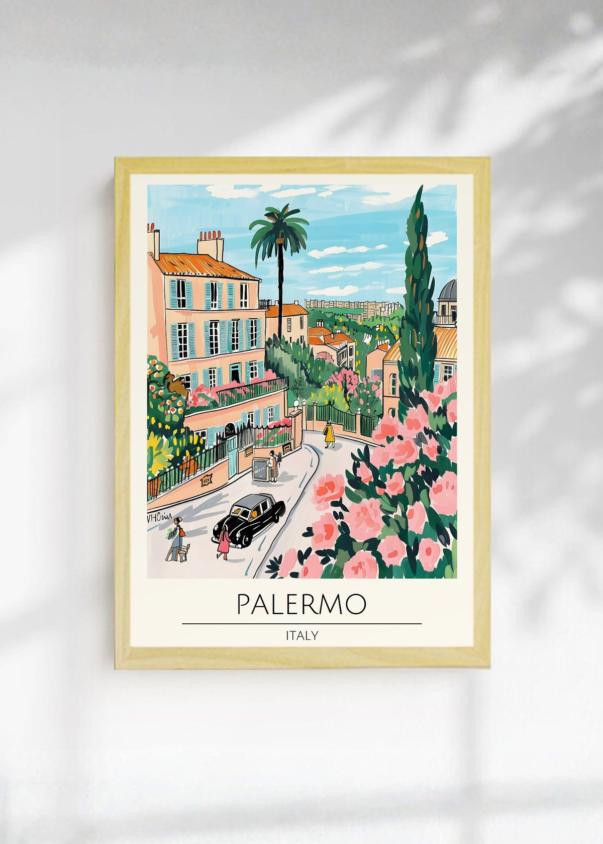 Cuadro Decorativo Travel, Palermo, Italia, Ilustración Ciudad