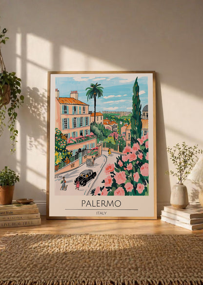 Cuadro Decorativo Travel, Palermo, Italia, Ilustración Ciudad