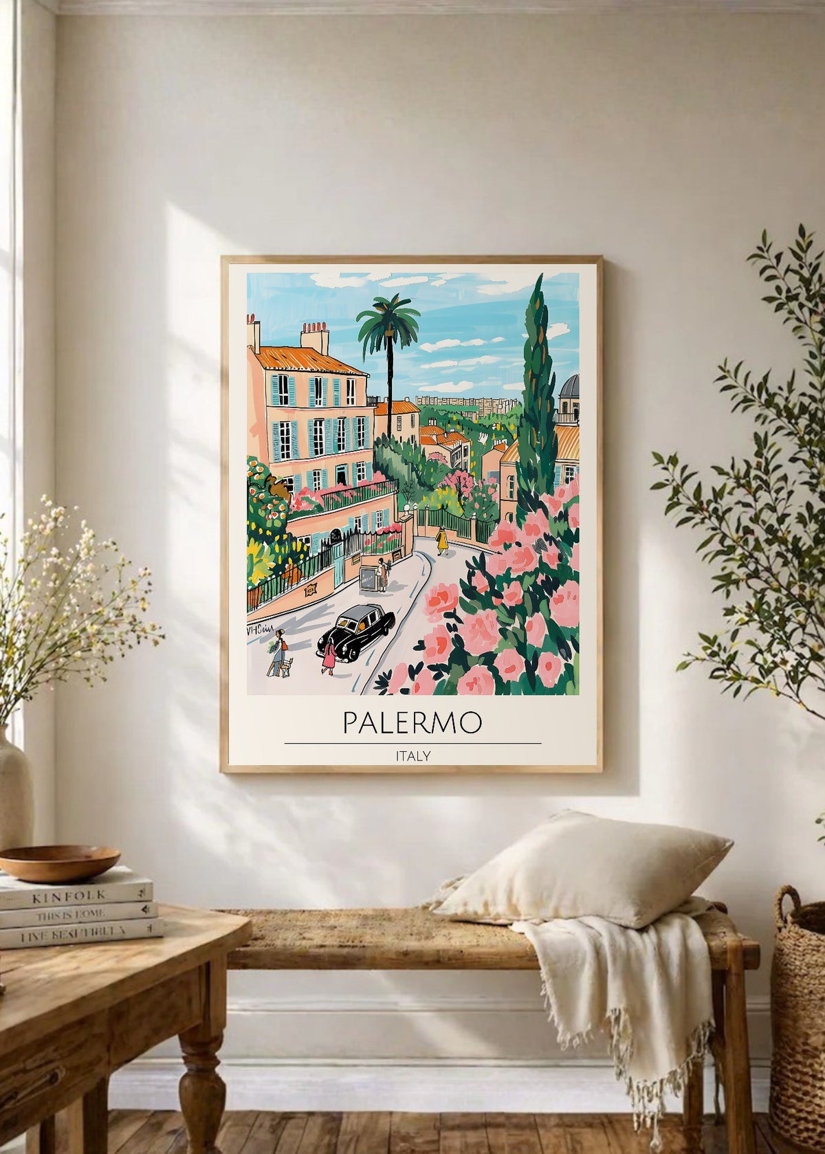 Cuadro Decorativo Travel, Palermo, Italia, Ilustración Ciudad