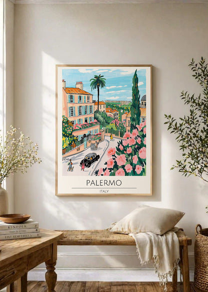 Cuadro Decorativo Travel, Palermo, Italia, Ilustración Ciudad