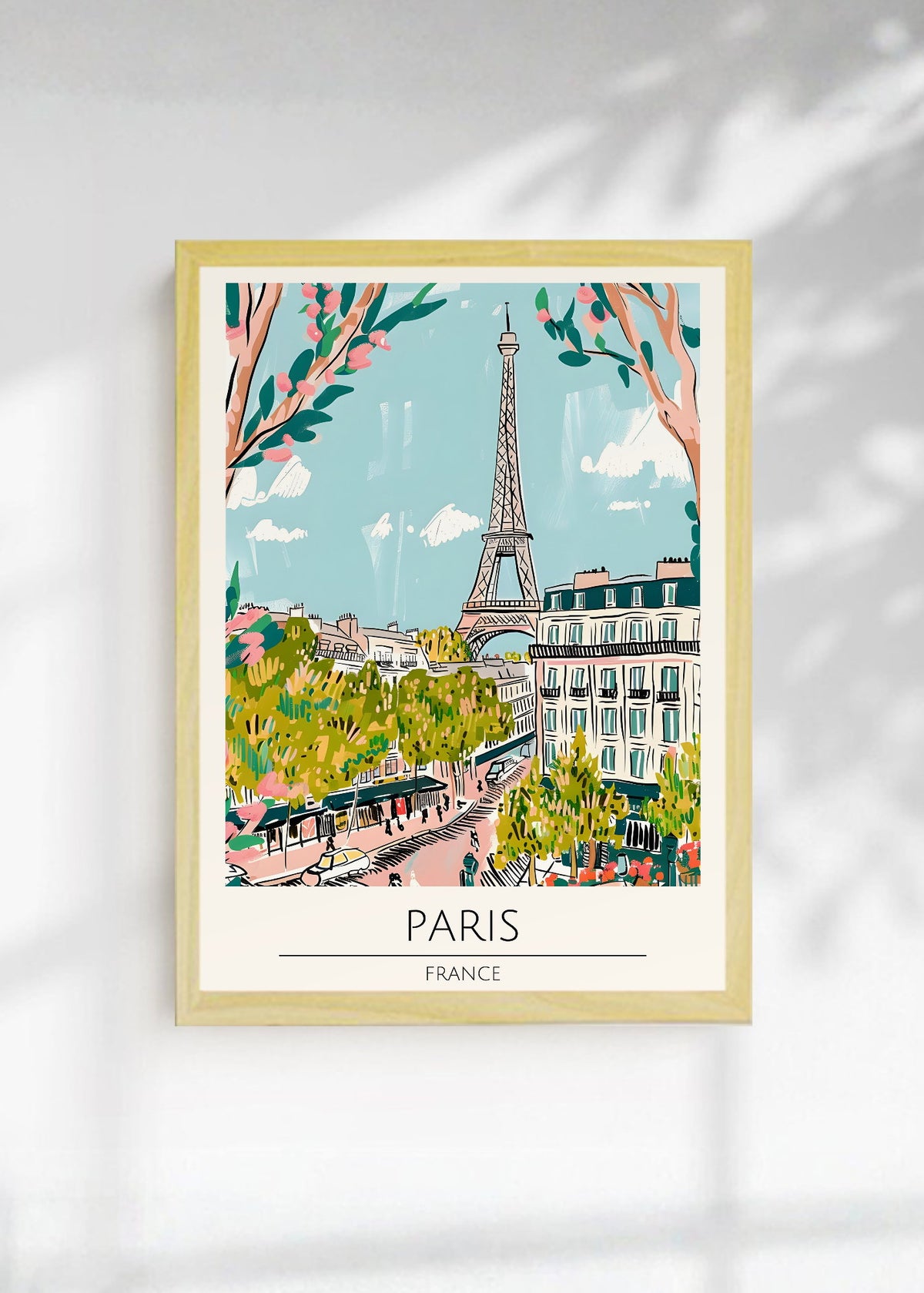 Cuadro Decorativo Travel, París, Francia, Ilustración Torre Eiffel