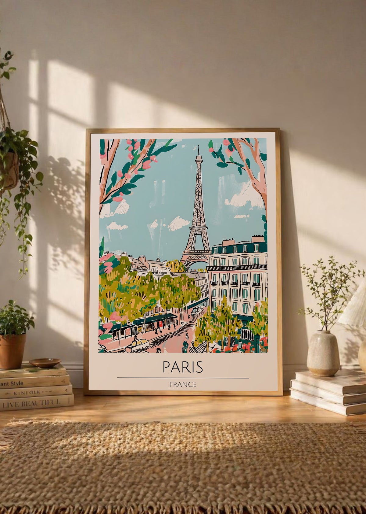 Cuadro Decorativo Travel, París, Francia, Ilustración Torre Eiffel