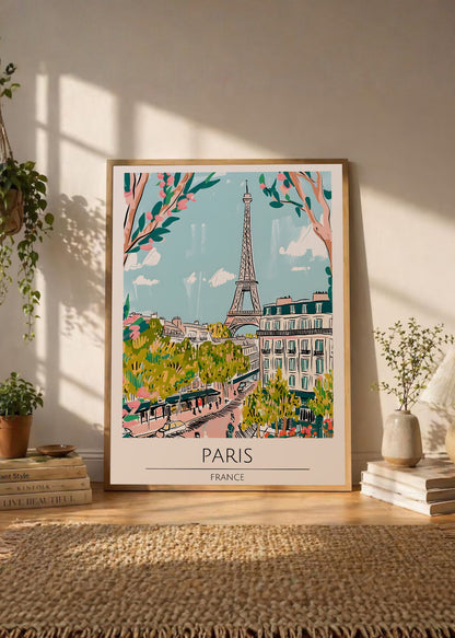 Cuadro Decorativo Travel, París, Francia, Ilustración Torre Eiffel