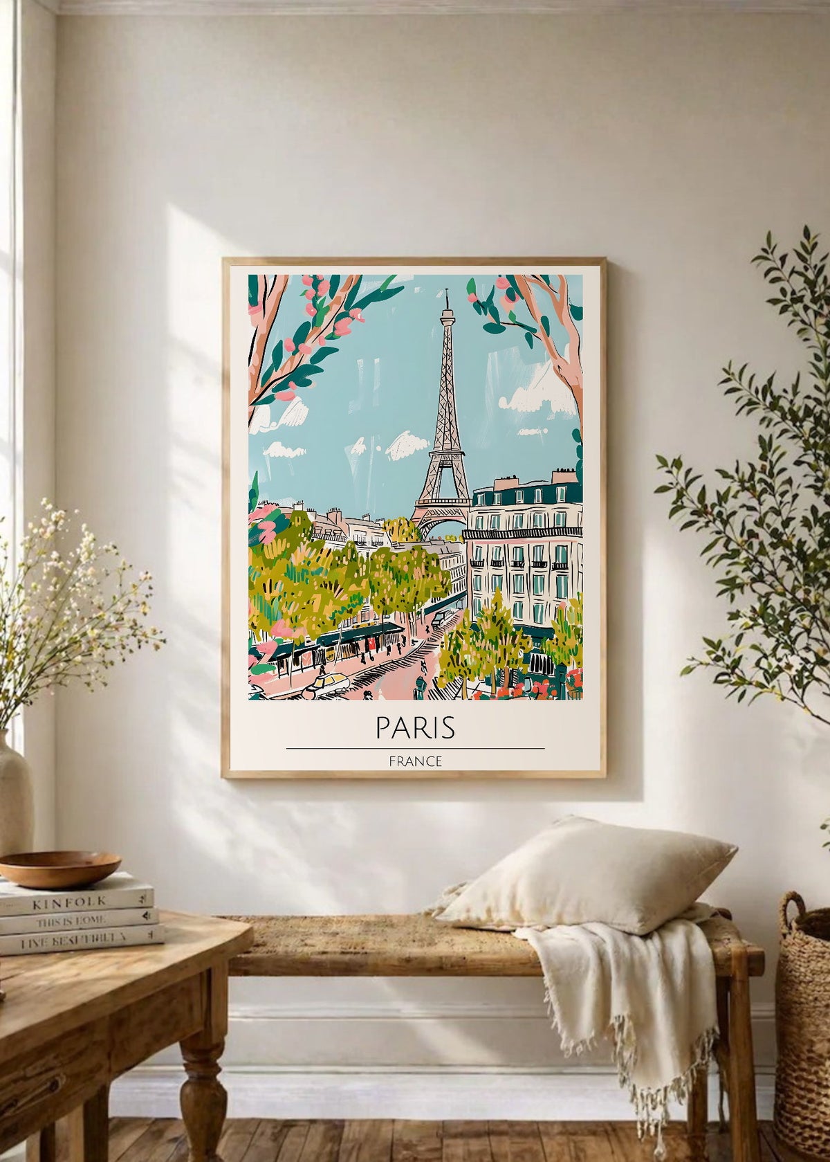 Cuadro Decorativo Travel, París, Francia, Ilustración Torre Eiffel