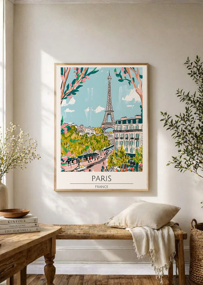 Cuadro Decorativo Travel, París, Francia, Ilustración Torre Eiffel
