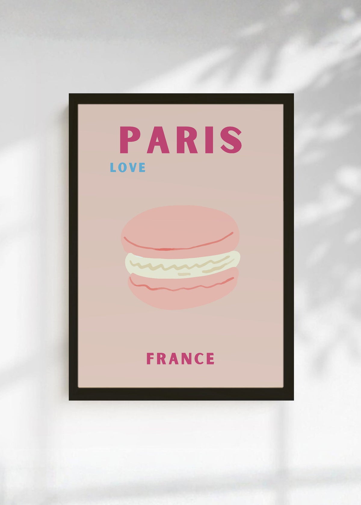 Cuadro Decorativo Travel, París, Francia, Macaron Rosa